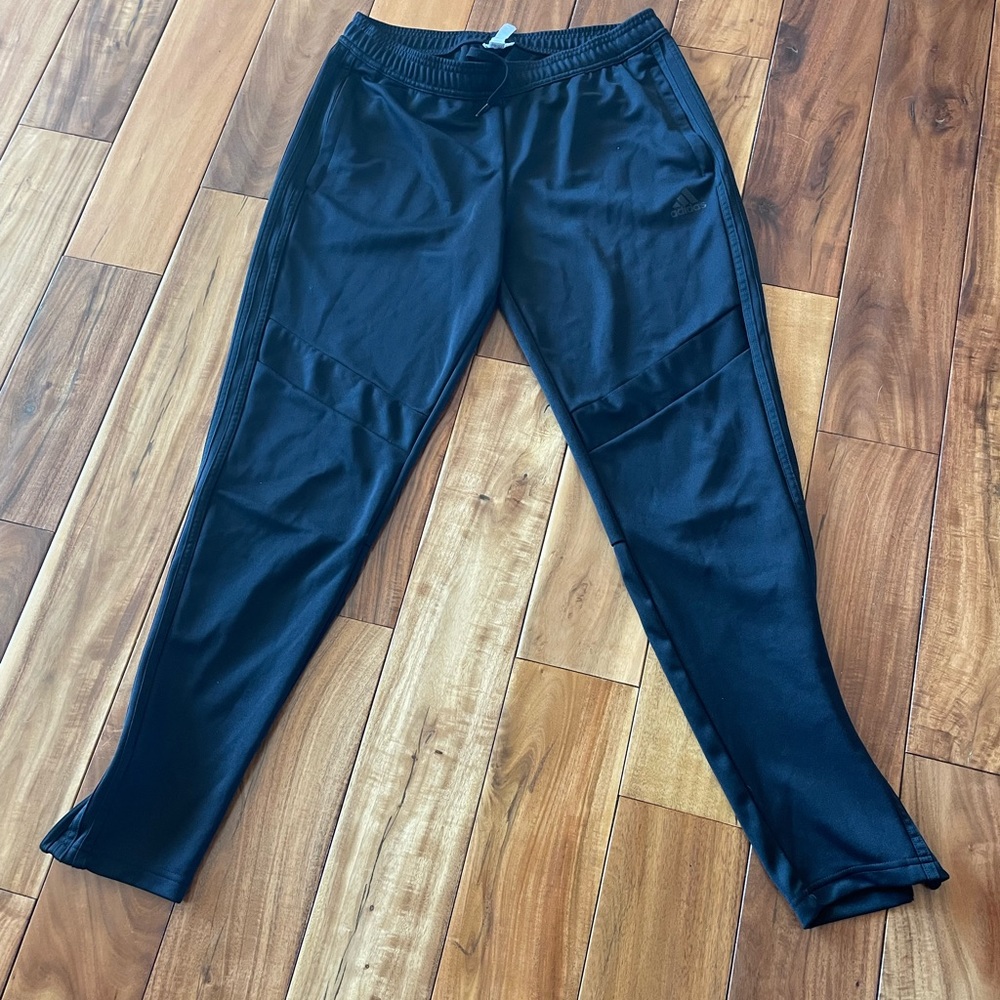 Light weight black Adidas track pants.
